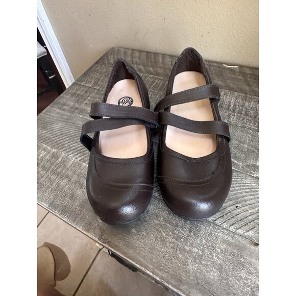 DR ZEN LEATHER MARY JANE ADJUSTABLE STRAP NONSLIP SHOES - WOMENS 8 - Picture 2 of 5